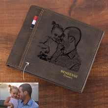 Load image into Gallery viewer, Custom Wallet Men Short Style Bifold Large-Capacity Multi-Functional Business Wallet Engraving Custom Photo Engraved Purse
