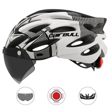 Load image into Gallery viewer, CAIRBULL Cycling Helmet Ultralight Breathable With TailLight Removable Visor Goggles Mountain Road Bike Helmet Safety Cap 230g
