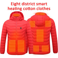 Load image into Gallery viewer, 1PC Smart Heating Clothing Winter Light Thin Heating Protection Jacket Male Electric Heating Vest USB Heating Eight-zone Heating
