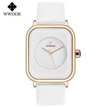 Load image into Gallery viewer, Fashion Minimalist Watch Women 2020 WWOOR Top Brand Luxury Women Square Quartz Watch Ladies Rose Gold Wrist Watches Sports Clock
