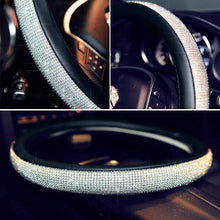 Load image into Gallery viewer, 38CM Car Steering Wheel Cover Protector For Women Girls Bling Bling Rhinestones Crystal Car Interior Decoration Auto Accessories
