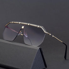 Load image into Gallery viewer, The new 2021 men euramerican fashion street snap sunglasses UV400 metal trimming box frameless sunglasses
