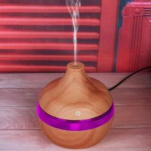 Load image into Gallery viewer, Spa Yoga Humidifier 7 Color Light USB Electric Aroma Air Diffuser Wood Ultrasonic Air Humidifier Essential Oil Aromatherapy
