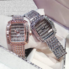 Load image into Gallery viewer, Watches Woman Rhinestone Quartz Ladies Watch Famous Diamond Luxury Brand Bracelet Top Wristwatch Crystal Quartz Clocks 2020
