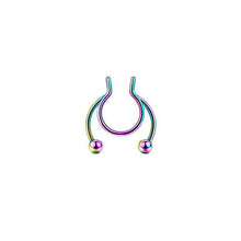 Load image into Gallery viewer, 1PC New Women Girl Colorful Nostril Stainless Nose Hoop Plum Nose Rings Clip On Nose Ring Fake Piercing Body Jewelry
