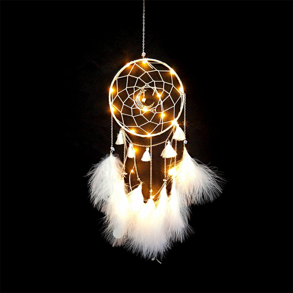 2021 Innovative Dream Catcher Hand-Woven Pendant Ornaments Handmade Dreamcatcher For Decoration Room Decoration With Lights