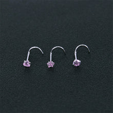 Load image into Gallery viewer, 3 Pcs 1 Lot 15G Nostril Piercings CZ Crystal Piercing Nose Stud Stainless Steel Star Nose Rings Piercing Jewelry Nose Piercing
