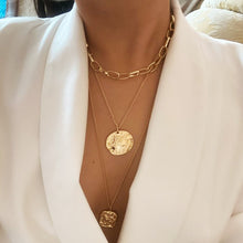 Load image into Gallery viewer, 17KM Punk Gold Portrait Coin Pendant Necklace For Women Cuban Multilayered Chunky Thick Chain Choker Necklaces Gothtic Jewelry

