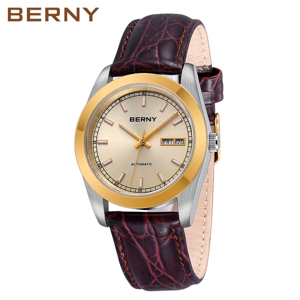 Automatic Watches for Men Gold Mechanical Wristwatch Waterproof Business Watch Luxury Brand Male Clock Relogio Masculino