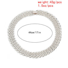 Load image into Gallery viewer, JShine Exaggerated Cuban Thick Chain Necklace Women Wide Iron Metal Silver Color Chunky Necklace Statement Fashion Jewelry
