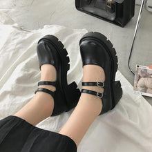 Load image into Gallery viewer, shoes on heels Lolita platform shoes women Japanese Style Mary Jane Shoes Vintage Girls High Heel College Student shoes boots 42
