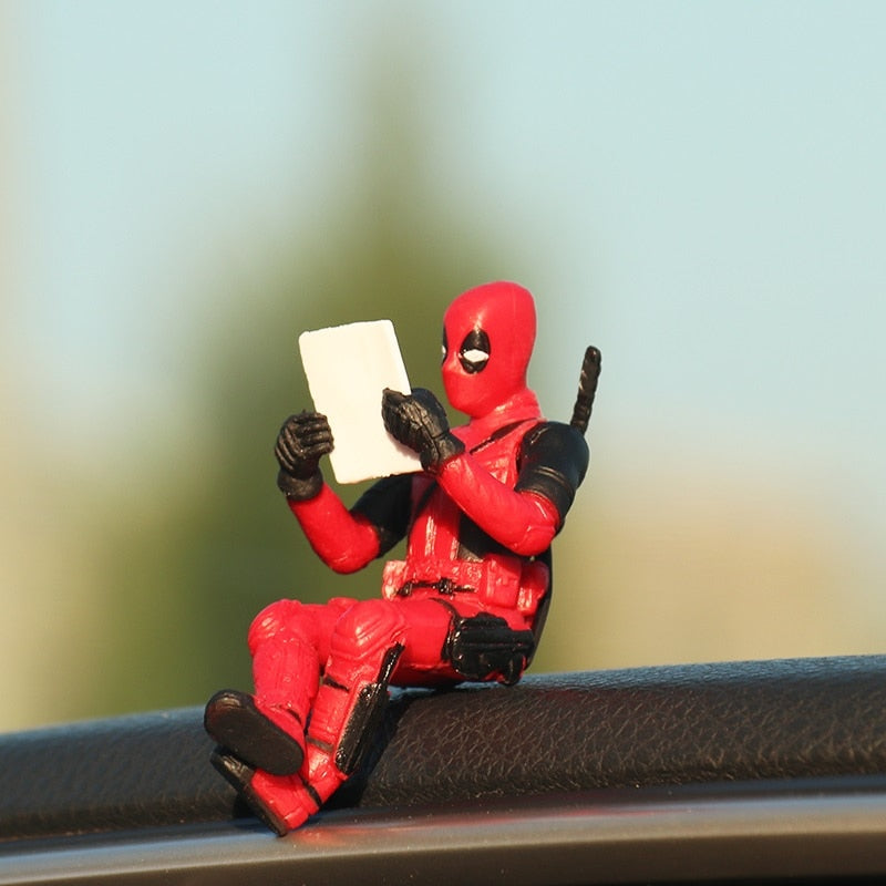 Car Marvel Interior Decoration Personality Anime DeadPool Action Mini Doll For Car Goods Car Interior Accessories Decoration