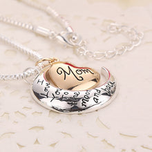 Load image into Gallery viewer, Mother&#39;s Day Necklace 2021 Fashion Mom Letter Love Heart Moon Charm Pendant The Best Gift For Mother Exquisite Jewelry Chain 319
