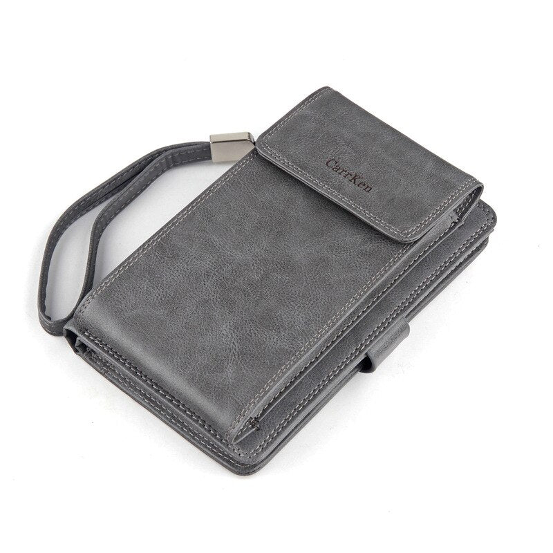 Custom wallet Mens Leisure Long Leather Multifunction Clutch Photo Engraving Wallet Personalized Picture Mobile Phone Bag