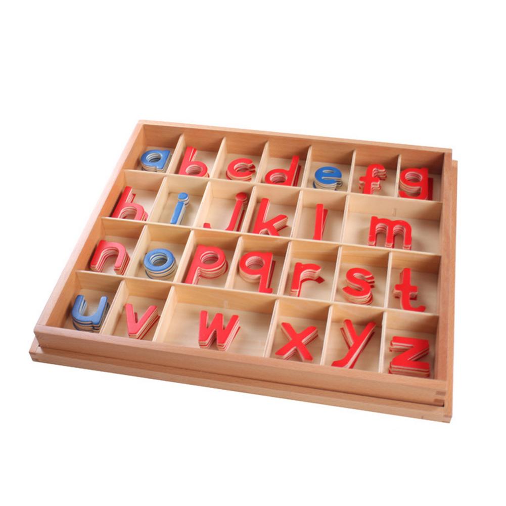 Kids Montessori Language Toys Wooden Movable Alphabet Preschool Early Learning Educational Toys