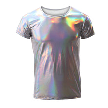 Load image into Gallery viewer, Shiny PU Leather Wet Look Men T Shirts Latex Shirt Dance Clubwear Short Sleeve Tops Tees Boxer Shorts Underwear Mens Clothes Set
