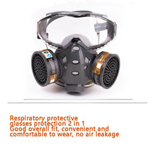 Load image into Gallery viewer, Full Face Gas Mask With Glasses Safety Spray Paint Chemical Pesticide Decoration Formaldehyde Anti-Dust With Filter Respirator
