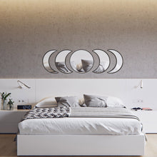 Load image into Gallery viewer, Nordic Style Wooden Moonphase Mirror Set Boho Style Decoration Moon Phase Mirror Set Home Kids Room Decor Moon Phase Wall Mirror
