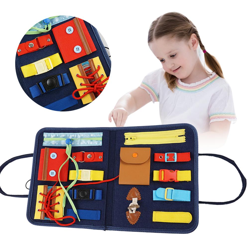 Montessori Clothing Bag Book Teaching Aid Children Educational Fine Motor Training Children Early Education Kindergarten Toys