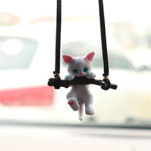 Load image into Gallery viewer, Car Pendant Car Rearview Mirror Hanging Decoration Creative Cute Branch Cat Pendant Auto Interior Accessories DIY Gift
