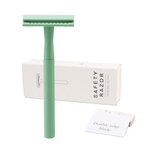Load image into Gallery viewer, Lemonwald Green Double-Edged Safety Razor Advanced Wet Shaving With 5 Blades, The Best Gift For Lovers
