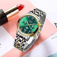 Load image into Gallery viewer, 2020 LIGE Fashion Women Watches Ladies Top Brand luxury Waterproof Gold Quartz Watch Women Stainless Steel Date Wear Gift Clock
