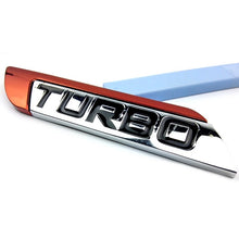 Load image into Gallery viewer, Car Auto Body Fender Metal 3D Sticker Turbo Logo Emblem Decoration Badge Car Exterior Trim Accessories
