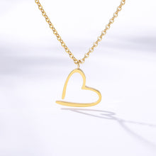 Load image into Gallery viewer, Heart Pendant Necklaces for Womens Stainless Steel Necklace Romantic Jewelry Gold Color Girls Wedding Girlfriend Wife Gifts
