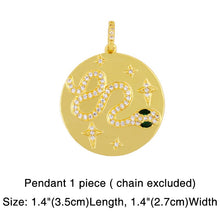 Load image into Gallery viewer, Fashion Portrait Chunk Chain Pendent Necklace for Women Rainbow Eyes Pendent Colorful CZ Pendent Punk Jewelry Accessories
