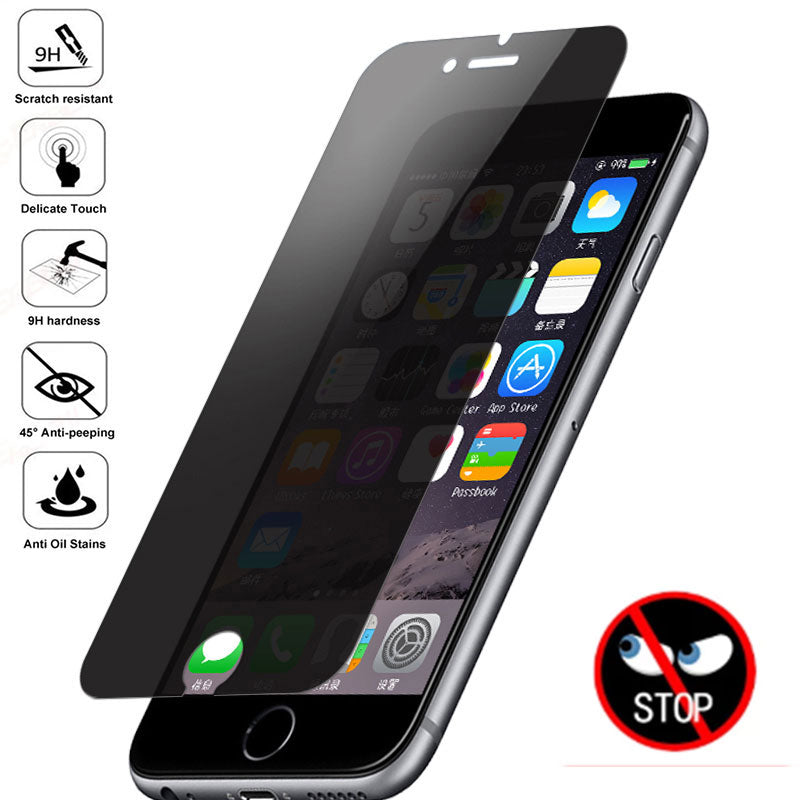 Anti-spy Tempered Glass For iPhone 12 11 Pro Max X XS MAX XR Private Screen Protector Glass For iPhone 6 7 8 Plus SE 2020 Glass