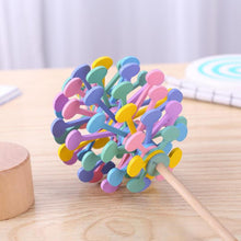 Load image into Gallery viewer, Kids Wood Helicone Lolly Toy Children Rotating Magic Wand Ball Students Stress Relief Decompression Toys Lolly Art Decoration
