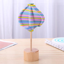 Load image into Gallery viewer, Kids Wood Helicone Lolly Toy Children Rotating Magic Wand Ball Students Stress Relief Decompression Toys Lolly Art Decoration
