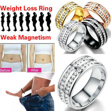 Load image into Gallery viewer, Women Fashion Slimming Healthcare Fat Burning Weight Loss Ring Anillo Mujer Bague Crystal Stainless Steel Rings Jewelry
