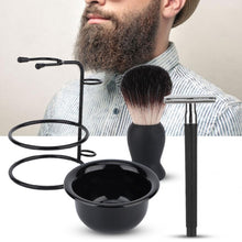Load image into Gallery viewer, Men Beard Shaving Set 3 In 1 Safe Razor Brush Bowl Stand Holder Razor Mustache Shaving Tools for Mens Wholesale
