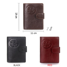 Load image into Gallery viewer, CONTACT&#39;S Real Genuine Leather Men Passport Holder Wallets Man Portomonee Passport Cover Purse Brand Male Credit Card Wallet
