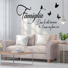 Load image into Gallery viewer, 1 Set Creative Italian Famiglia Letters Bedroom Wall Stickers Removable Living Room Stickers Decorative Stickers DIY Home Decor
