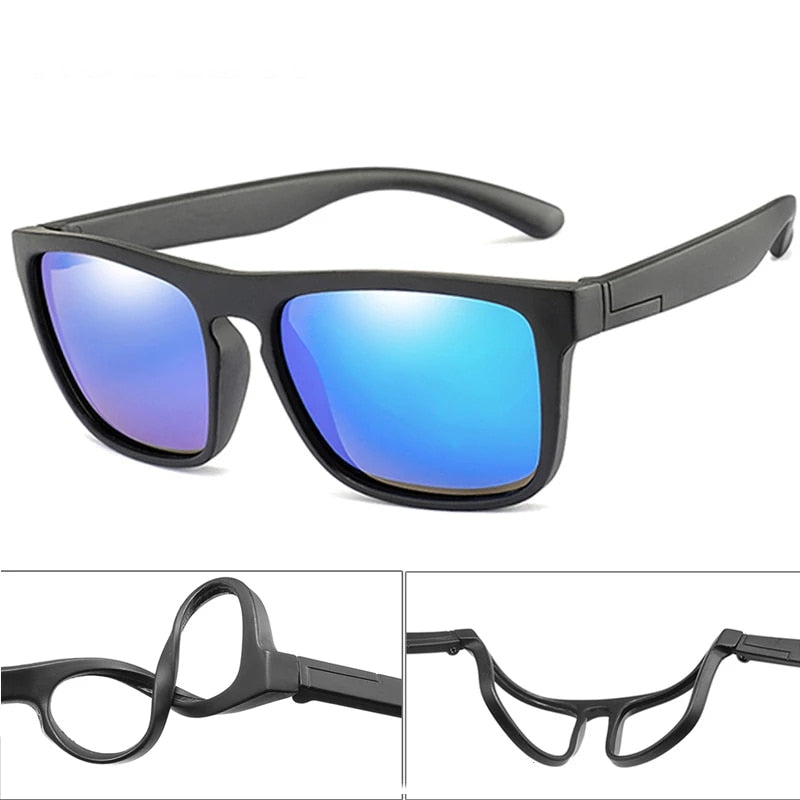 2021 New Fashion Childrien Sunglasses Square Polarized Kids Sun glasses Boys Girls Silicone Breakproof Glasses UV400 Eyewear