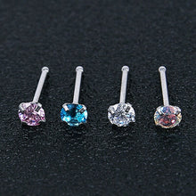 Load image into Gallery viewer, 3 Pcs/ Set Stainless Steel Crystal Nose Ring 3mm AAA Zircon Women Surgical Steel Nose Piercing Set Needle Studs Body Jewelry
