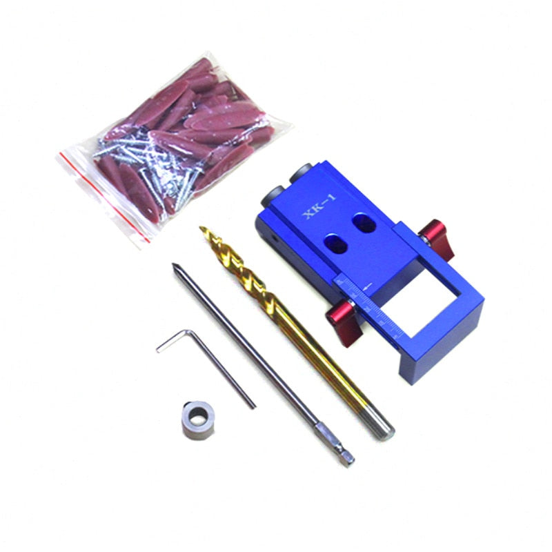 UPGRADED Mini Style Pocket Hole Jig Kit System for Wood Working & Joinery and Step Drill Bit & Accessories Wood Work Tool