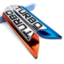 Load image into Gallery viewer, Car Auto Body Fender Metal 3D Sticker Turbo Logo Emblem Decoration Badge Car Exterior Trim Accessories
