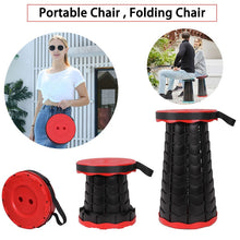 Load image into Gallery viewer, Outdoor Portable Folding Stool Retractable Plastic Small Stool Folding Chiar Foldable Chair For Camping Extendable Stools
