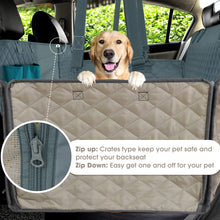 Load image into Gallery viewer, Dog Car Seat Cover 100% Waterproof Pet Dog Travel Mat Mesh Dog Carrier Car Hammock Cushion Protector With Zipper and Pocket
