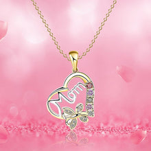 Load image into Gallery viewer, High Quality Mothers Day Gift Mom Hollow Out Design Heart Butterfly Crystal Necklace
