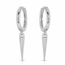 Load image into Gallery viewer, Huggie Hoop Earrings For Women Gold Plated Cone Dangle Chic Small Hoop Punk Earring Copper Hypoallergenic Gothic Dainty Jewelry
