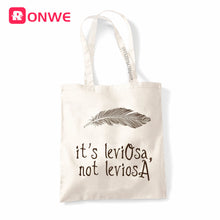 Load image into Gallery viewer, It&#39;s Leviosa Not LeviosA Reusable Women Shopping Canvas Bag Girl Tote Eco Shopper Shoulder Bags,Drop Ship
