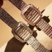 Load image into Gallery viewer, Watches Woman Rhinestone Quartz Ladies Watch Famous Diamond Luxury Brand Bracelet Top Wristwatch Crystal Quartz Clocks 2020
