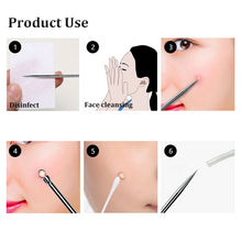 Load image into Gallery viewer, Stainless Steel Acne Removal Needles Pimple Blackhead Remover Tools Spoon Needles Facial Pore Cleaner Face Skin Care Tools 4pcs

