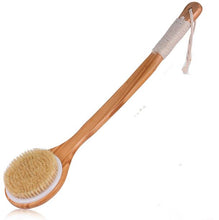 Load image into Gallery viewer, Bristle Bath Brush Exfoliating Wooden Body Massage Shower Brush SPA Woman Man Skin Care Dry Body Brush
