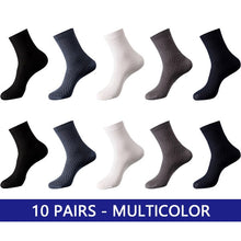 Load image into Gallery viewer, ZTOET Brand Men&#39;s Bamboo Fiber Socks New Black Business Breathable Deodorant Compression Socks Men Long Socks Big Size EU38-48
