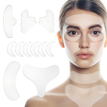 Load image into Gallery viewer, 11Pcs Reusable Silicone Wrinkle Removal Stickers Anti-wrinkle Face Forehead Cheek Chin Face Lifting Care Patch Anti Aging Beauty
